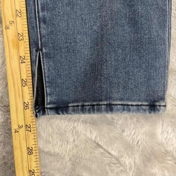 Express Jeans Womens 2 Blue Super High Rise Slim Ankle Medium Wash Stretch Denim - Picture 9 of 10